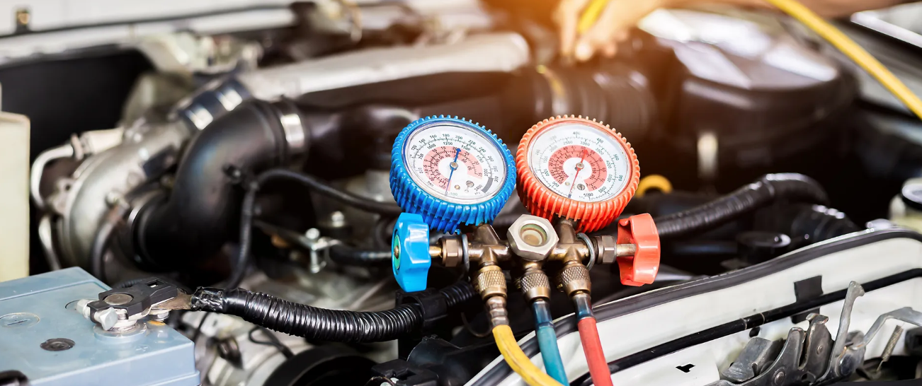 Technician performing AC repair in Ashland VA